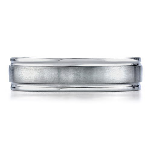 Titanium 6mm Comfort-Fit Satin-Finished Round Edge Design Ring