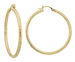 Ridged Snap Bar Hoops