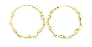 Swirl Wire Hoop Earrings