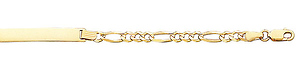 4mm Figaro ID Bracelet