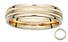 4mm 14k Yellow Gold Milgrain Satin Comfort Fit Band thumb 0
