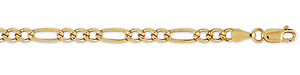 5mm Yellow Pave Figaro Bracelet