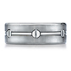 Nail Head Design Titanium Benchmark Wedding Ring