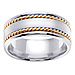8mm 14k Two Tone Handmade Band thumb 0