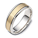 6.50 mm Dora 14K Two Tone Gold Wedding Band thumb 0