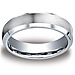 Cobaltchrome 6mm Comfort-Fit Satin-Finished Beveled Edge Design Ring thumb 0