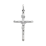 Fancy 14k White Gold Crucifix