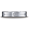 5mm Argentium Silver Comfort-Fit Pave 6-Diamond Band by Benchmark thumb 1