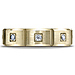 Bar Cut 14K Yellow Gold Bezel Set Diamond Wedding Band thumb 1