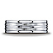 7mm Satin Finished Double Groove Center Argentium Silver Wedding Band thumb 1