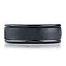 Black Ceramic 8mm Satin Center Comfort-Fit Polished Benchmark Ring thumb 1