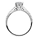 Round Cut Cathedral Set 14K White Gold CZ Engagement Ring thumb 1