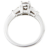 Modern 14K White Gold Diamond Engagement Ring thumb 3