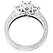 Chic 3 Stone 14K White Gold Diamond Engagement Ring thumb 2