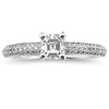 14K White Gold Asscher Cut Diamond Engagement Ring thumb 1