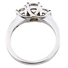 14K Micro Pave 3 Stone Round Diamond Engagement Ring thumb 2