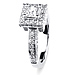 14K White Gold Halo Princess Cut Engagement Ring 1 ctw thumb 1