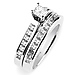 14K White Gold Princess Cut Wedding Ring Set thumb 1