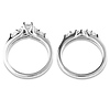 14K White Gold Prong Set Diamond Bridal Ring Set thumb 3