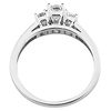 14K Channel Set Emerald Cut Diamond Engagement Ring thumb 3