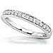 14K White Gold 0.17 CTW Diamond Pave Set Wedding Band thumb 1