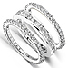14K White Gold 2.00 CTW Diamond 3 Piece Eternity Ring Set thumb 1
