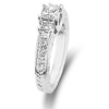 14K White Gold 3 Stone Princess Cut Diamond Engagement Ring thumb 1